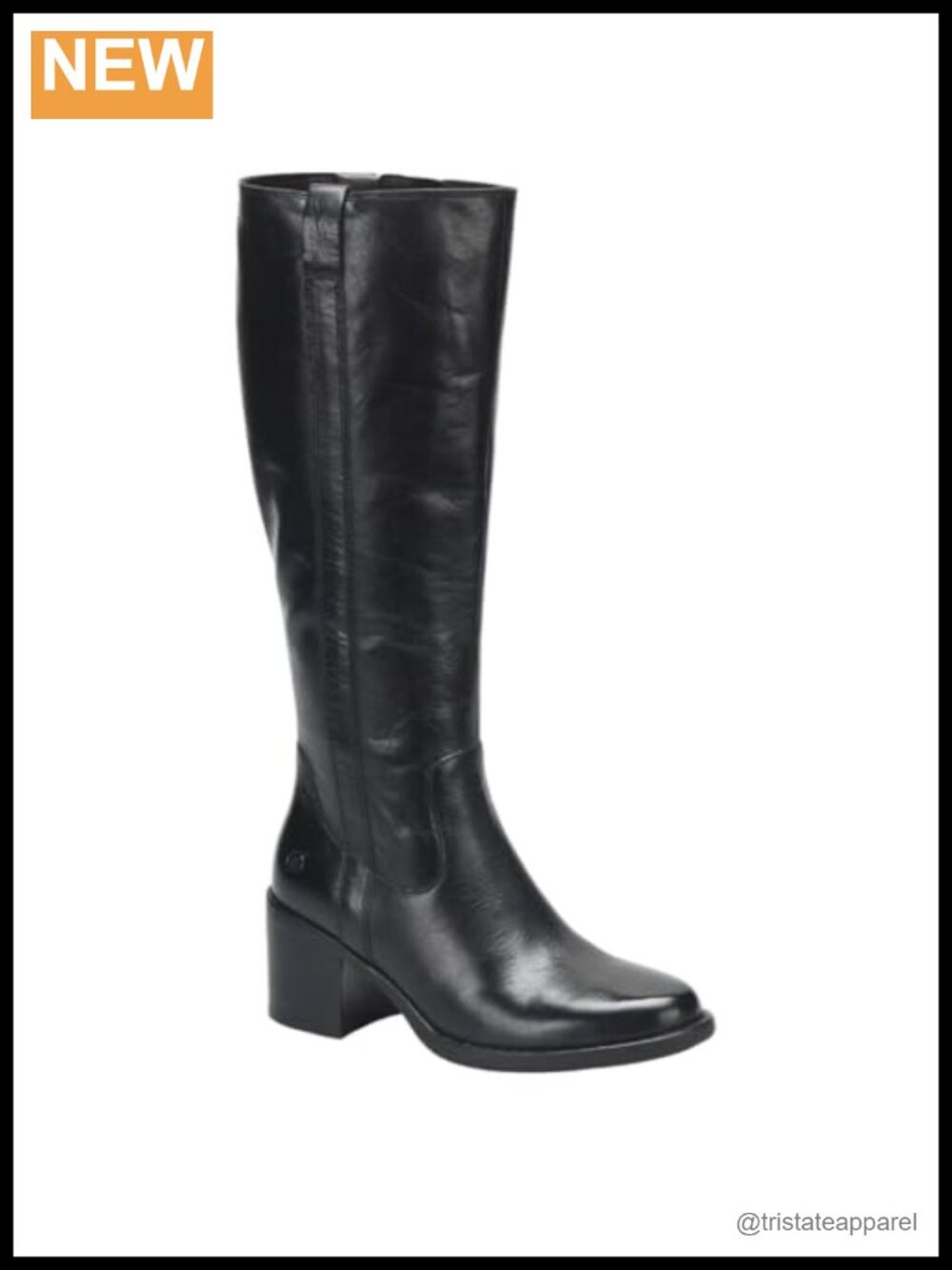 Women's Italian Leather Ankle Booties Mid Heel Zip Closure